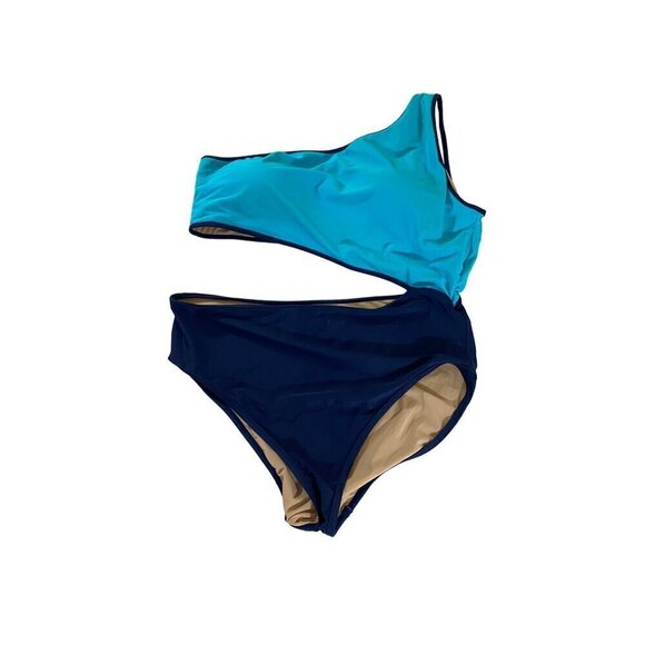 J.Crew Other - J.Crew Women's Plus Size Blue Cut Out One Piece Swim Suit - 2XL